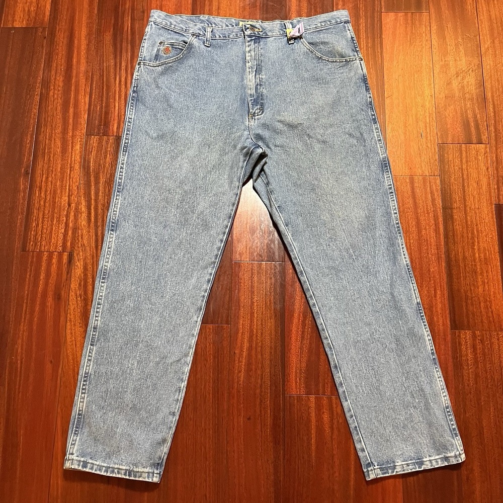 Wrangler Jeans Mens 42x32 Blue 20X Boot Cut Western Cowboy Rodeo Workwear READ